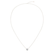 Pendentif diamant naturel rond 0.50 carat or rose Barbara